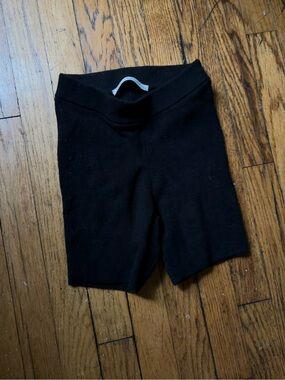 Live The Process Black Ribbed Bike Shorts
